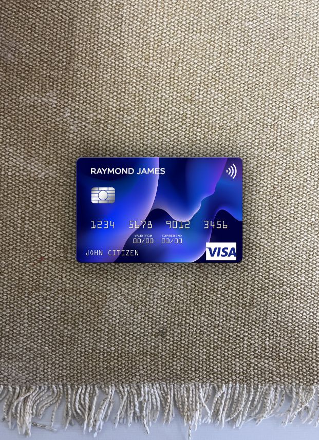 Download USA Raymond James Financial Bank visa card photolook front Photoshop template